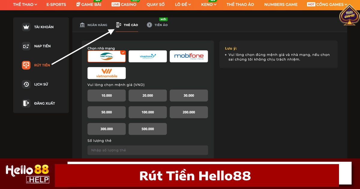 Thời gian xử lý giao dịch rút tiền tại Hello88