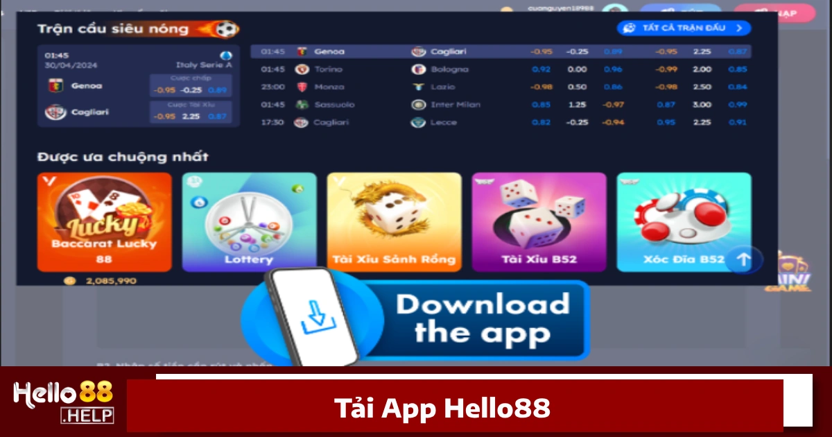 Hướng dẫn tải ứng dụng Hello88 trên Android